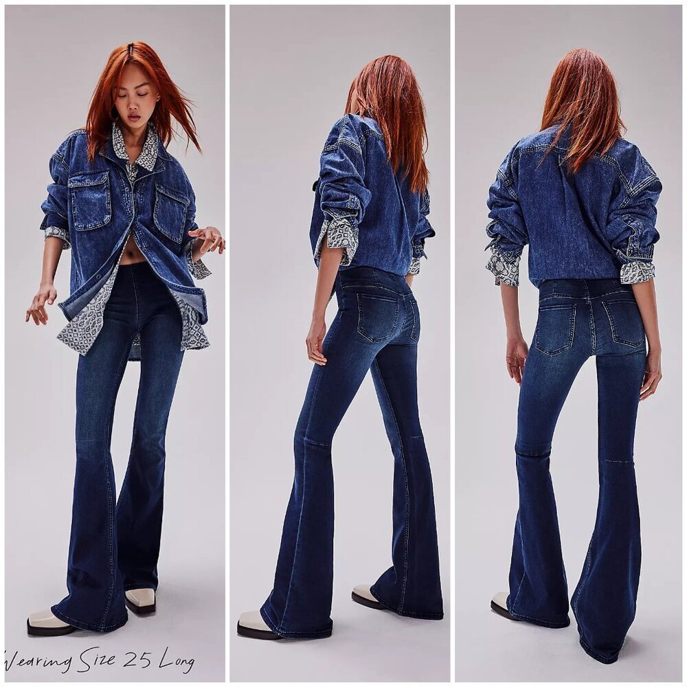 Free People x We The Free Penny Pull-On Flare Jeans Size 27